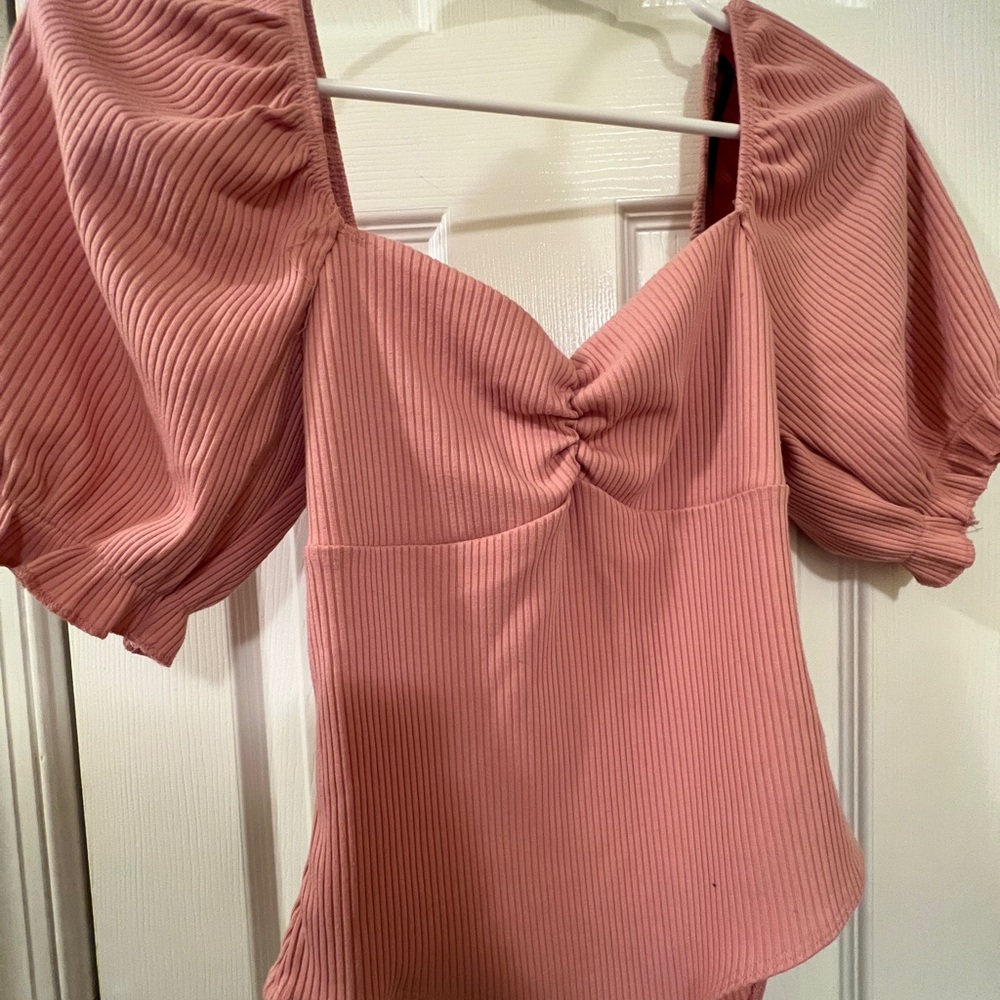 Forever 21, medium, off the shoulder, pink, bodysuit